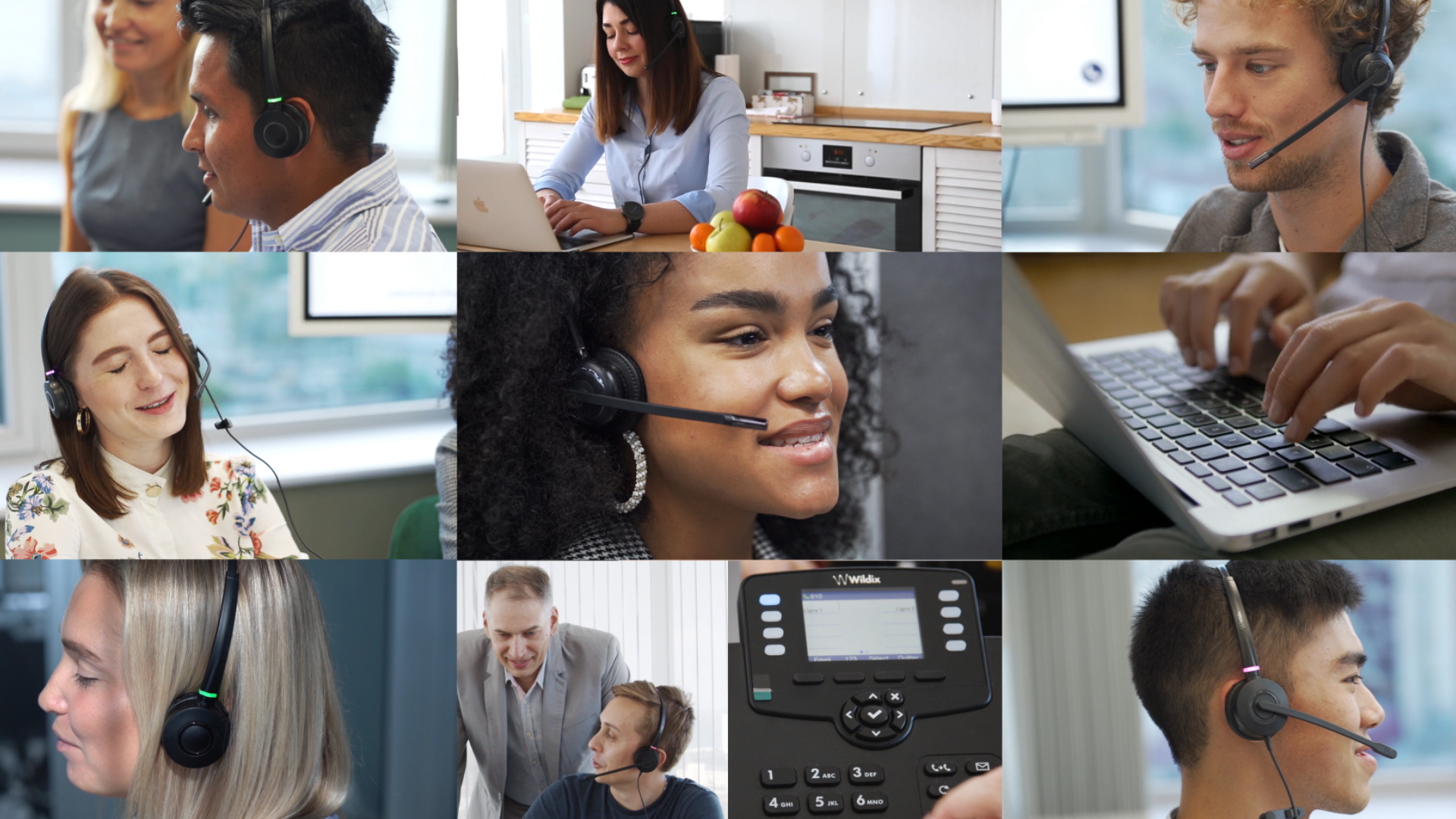 Wildix videos collage Wildix phone system