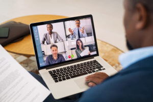 Business people working with video call from remote Video conferencing